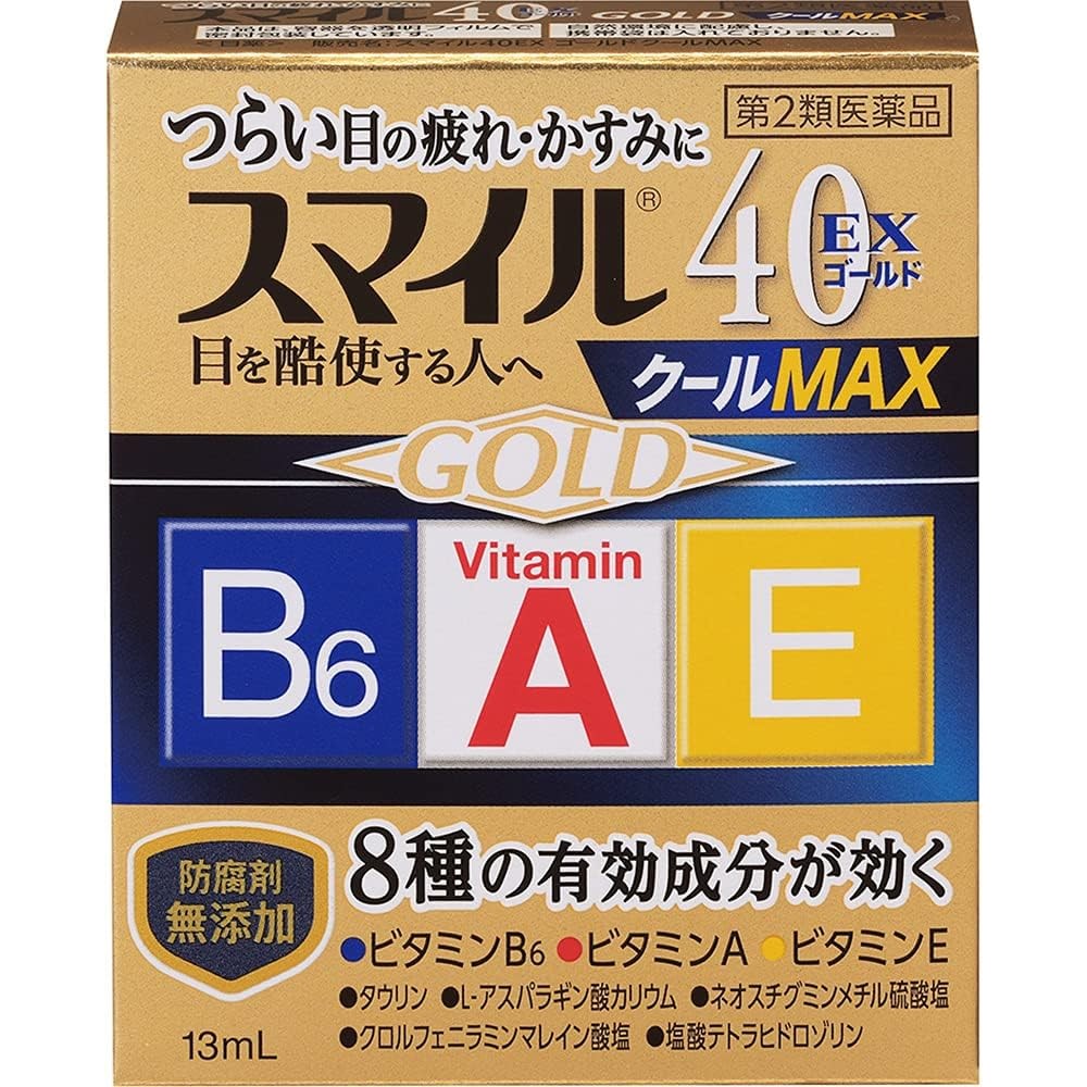 獅王 Smile 【指定第2類醫藥品】獅美露 Smile40 EX Gold Cool Max 眼薬水 13ml