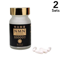 [2-Pack] Meiji Pharmaceutical NMN 10000 Supreme MSNS, 60 Capsules
