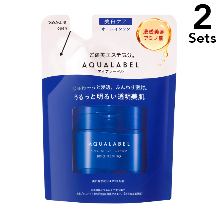 【2入組】資生堂 SHISEIDO AQUA LABEL 水之印 特潤凝霜 EX（美白型）補充包 [面霜] 81g