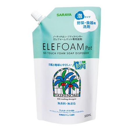 莎羅雅 椰子洗潔精 泡沫型 500mL（補充包）