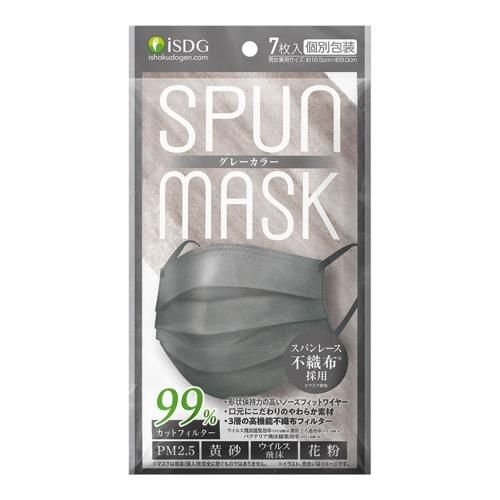 SPUN MASK(스팬 마스크) 스팬 레이스 부직포 컬러 마스크 개별 포장 7장(그레이)