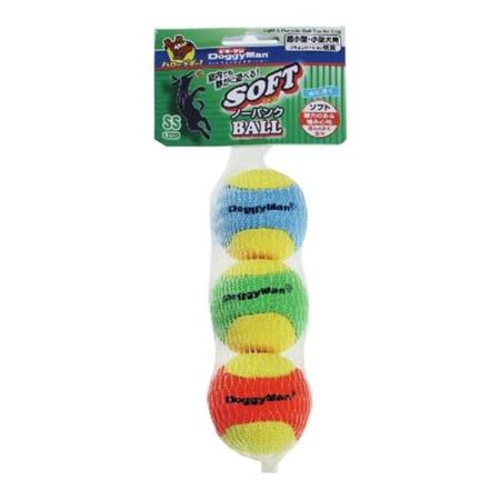 Doggyman Hayashi Soft No Puncture Ball, Pack of 3 (SS)