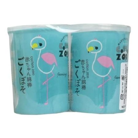 Cotton ZOO Baby Cotton Swabs, Gokuboso, 200 pcs (x2 packs)