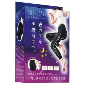 睡眠时的形状美丽的腿部护理晚安睡衣pajamareggins黑色L