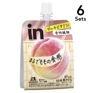 【6個セット】inゼリー フルーツ食感 もも味 150g