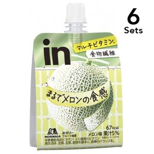 【6個セット】inゼリー フルーツ食感 メロン味 150g