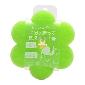 マーナ おはなスポンジ Ｋ３６４ 1個入 (グリーン)