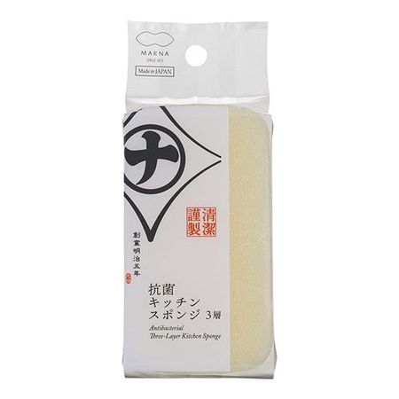 MYRNA Antibacterial Kitchen Sponge 3-ply K752 1 piece (White)