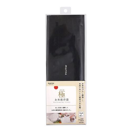 Mana polar rice storage bag K737 3kg bag x 2 sheets (BK black)