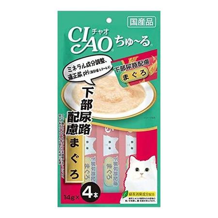 Inaba CIAO Churu (Ciao Churu) for cats, lower urinary tract friendly, tuna, 14g x 4 pieces