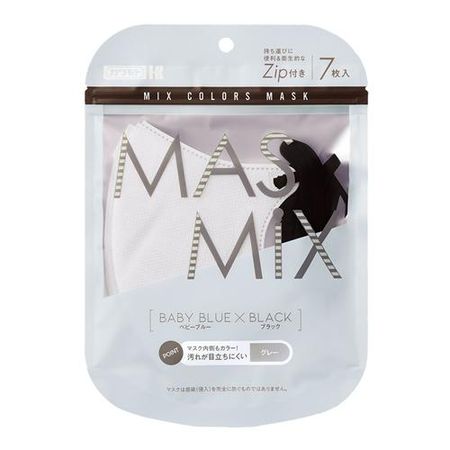 MASMiX Mask, 7 pieces (baby blue x black)