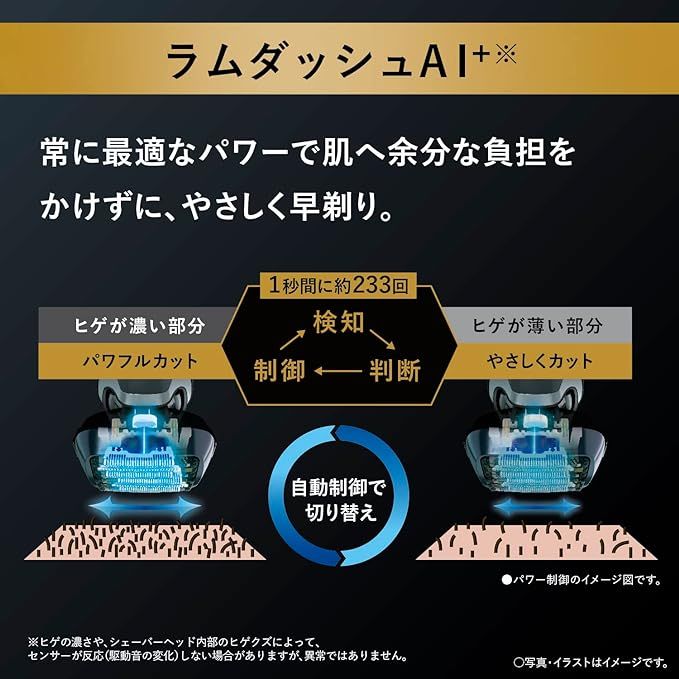 파나소닉 람다쉬PRO 남성용 전기면도기 6중날 크래프트 블랙 ES-LS9CX-K