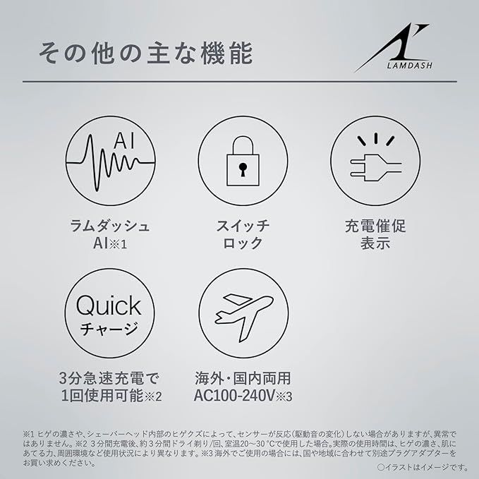 Panasonic男士刮鬍刀 Lamdash 三刀頭 黑色 ES-LT2C-K