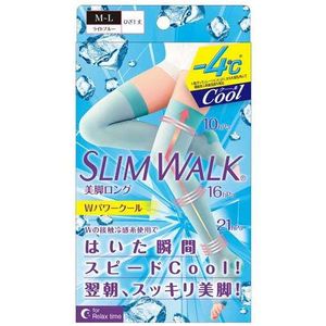 Slim Walk Beautiful Legs Long W Power Cool Light Blue 1 pair (2 pieces)