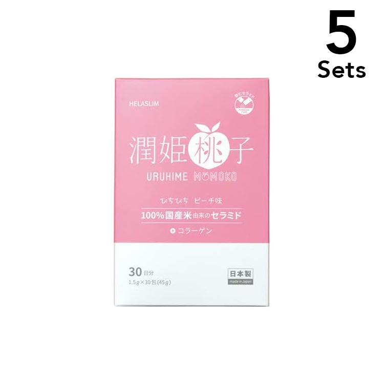 STEP WORLD 【5個組】潤姬桃子 飲用神經醯胺 URUHIMEMOMOKO（潤姬桃子）30包裝