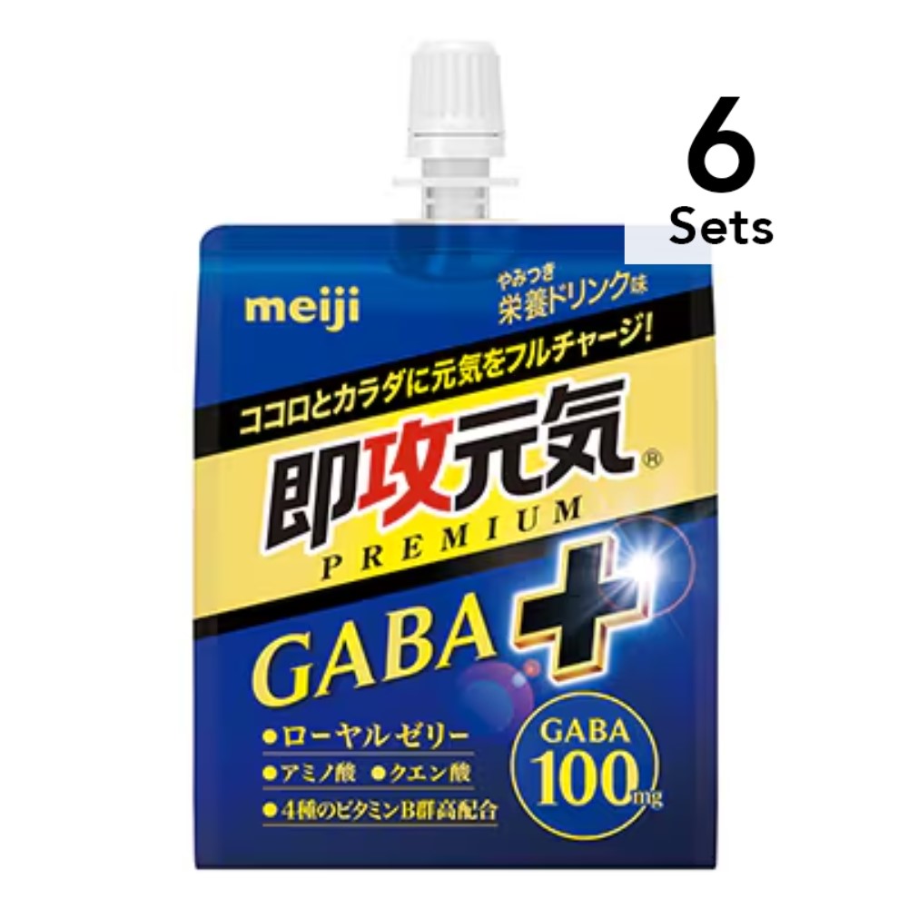 明治 【6 件裝】即食元氣果凍 GABA + 上癮營養飲料口味 180g