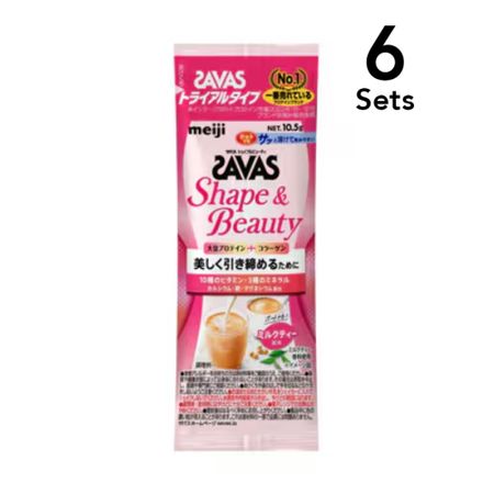 [Set of 6] Savas Shape & Beauty Milk Tea Flavor Trial Type 10.5g