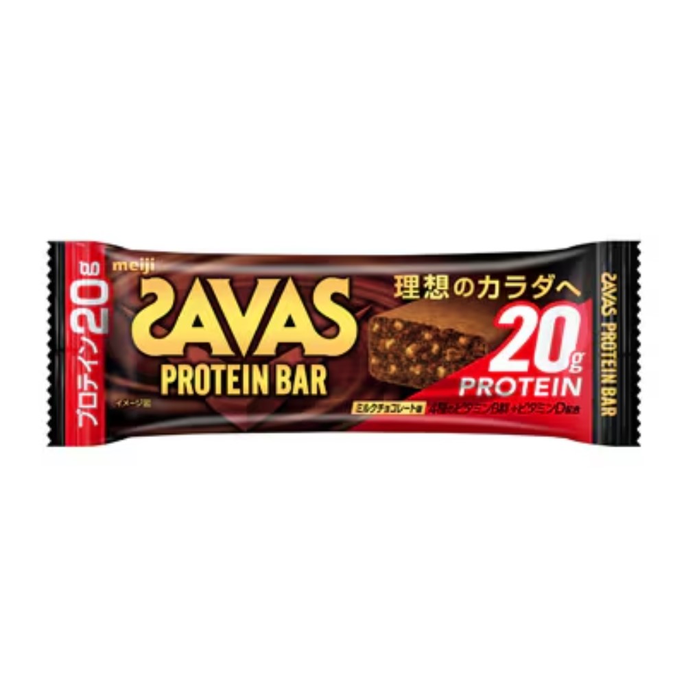 明治 SAVAS Zabas 蛋白棒牛奶巧克力口味 60 克