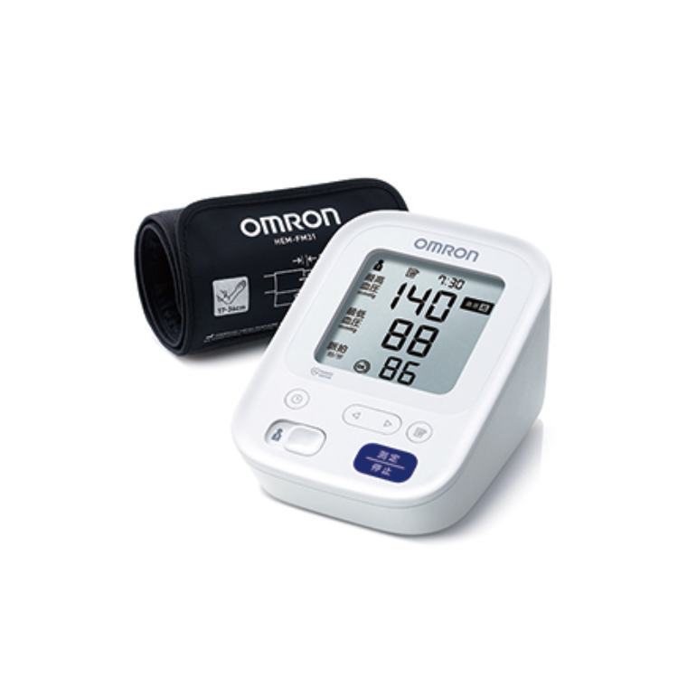 OMRON Brachial Blood Pressure Monitor HCR-7202 (1 unit) (Bicep Pressure Monitor HCR-7202 Upper Arm Easy to Wrap)