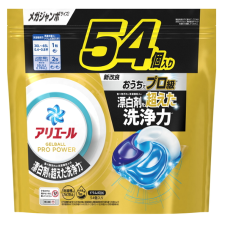 Ariel Gel Ball Pro Power 补充装超大容量 54 件洗衣液