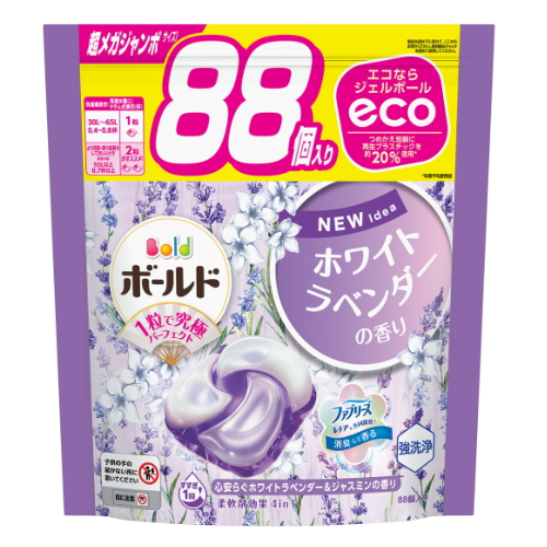 P&G Bold 4D洗衣球 療癒白薰衣草&茉莉花香 補充裝 88入