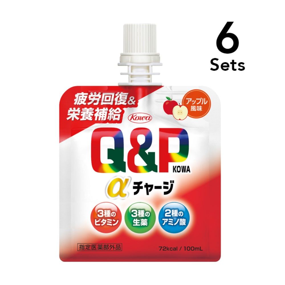 [ 6個入組] 丘比Kowa Alpha Charge 蘋果口味 100mL