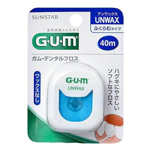 Ｇ・Ｕ・Ｍ（ガム） デンタルフロス ［アンワックス ふくらむタイプ］ 40m