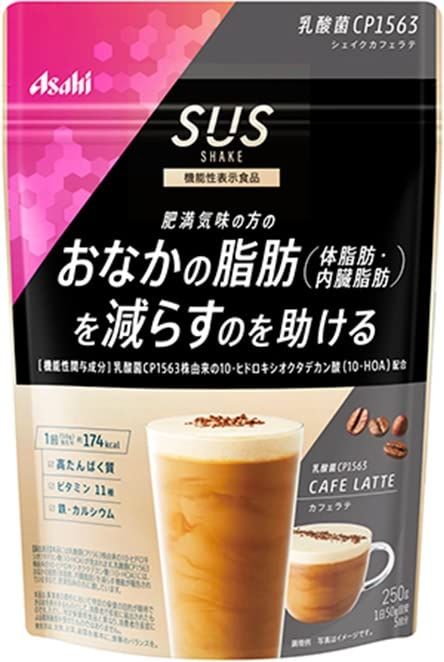 アサヒグループ食品 スリムアップスリム SUS 乳酸菌CP1563シェイクカフェラテ 250g