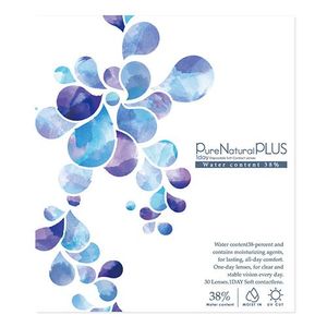 퓨어내추럴 원데이 플러스 38% UV&모이스트 클리어 렌즈 [콘택트렌즈/1DAY/도수 있음/30매입]