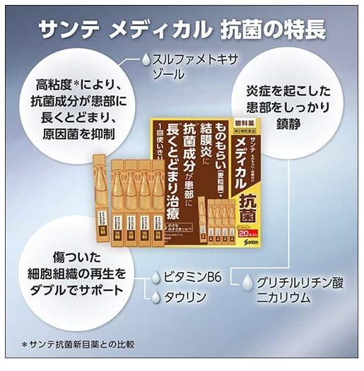 【第2類医薬品】サンテ メディカル抗菌 0.3ml*20本入