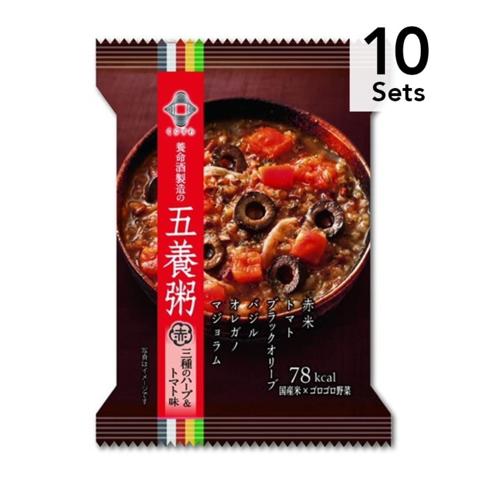 Yoyo Sake Manufacturing Co.，Ltd. [ 10入組] 五洋粥 紅色 (三草番茄味) 20.4g
