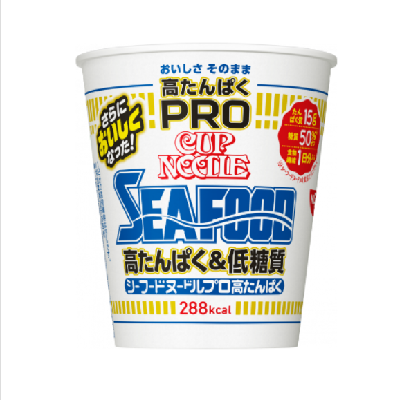 日清食品 日清PRO高蛋白低碳海鮮杯麵78克杯麵PRO高蛋白低碳水化合物海鮮麵