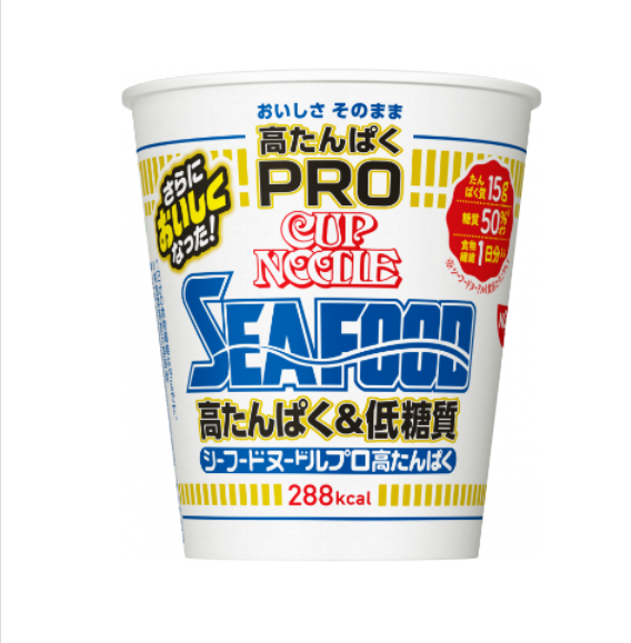 Nissin Nissin PRO High Protein Low Water Compound Seafood Cup Side 78g Cup Noodle PRO High Protein & Low Carbohydrate Seafood Noodle