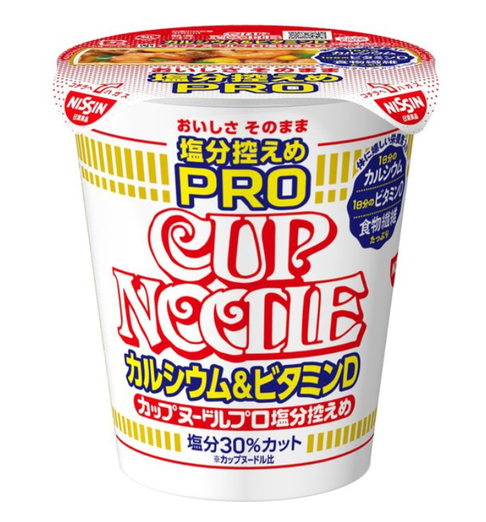 Cup Noodles Low Sodium PRO 1 day's worth of calcium & vitamin D