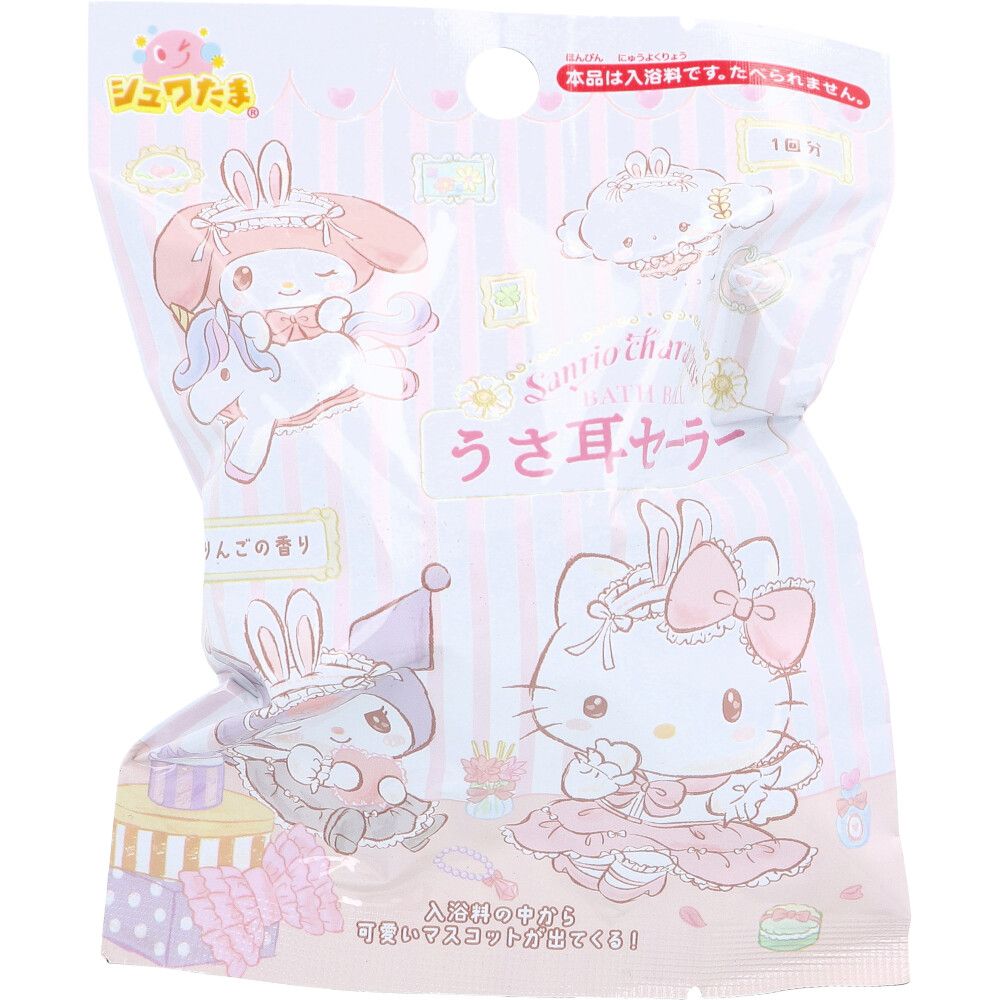 Santan Shuwatama Sanrio Characters Rabbit Ear Sailor Bath Ball Apple Scent 75g 1 serving