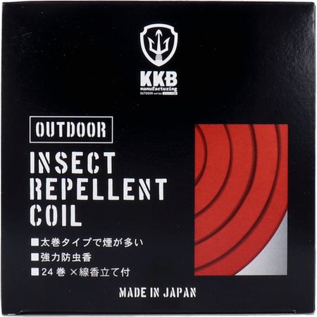 Kokubo Industries Outdoor Thick Roll Insect Repellent Incense with Incense Holder, 24 Rolls