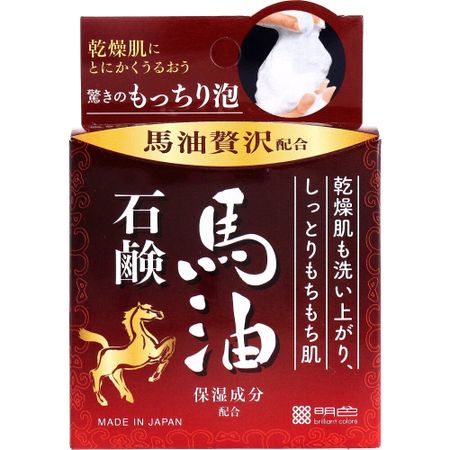 Meishoku Cosmetics Meishoku Moist Foam Beauty Horse Oil Soap 80g