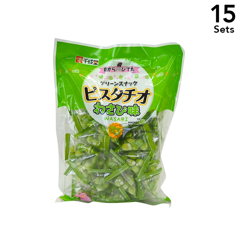 【15개 세트】센나리도 그린 스낵 피스타치오 와사비 맛 215g