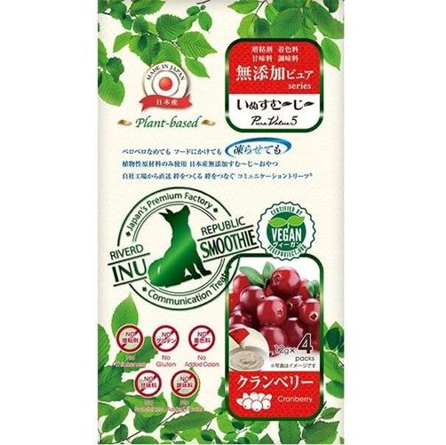 Inusumuji 无添加 Pure Value 5 植物蔓越莓味 12g x 4瓶