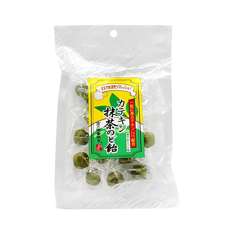 Kyoto Amezho Sawahara Catechin Matcha Throat Candy Refreshing Mint 80g