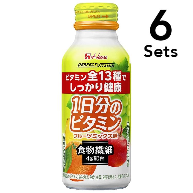 【6個セット】ハウス パーフェクトビタミン 1日分のビタミン 食物繊維 120mL