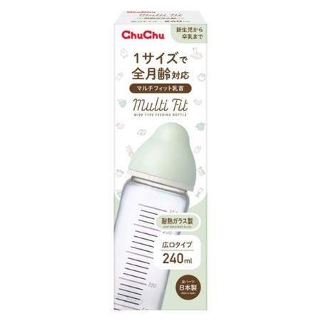 Chuchu 多功能寬口型耐熱玻璃奶瓶