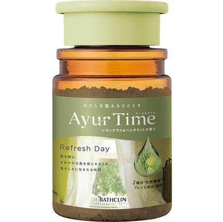 Ayurtime Refresh Day Bath Salt, Lemongrass & Bergamot Scent, 520g