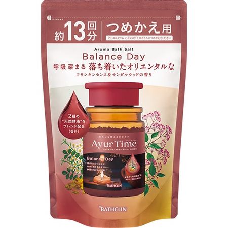 Ayurtime Balance Day Bath Salt, Frankincense & Sandalwood Scent, Refill, 520g
