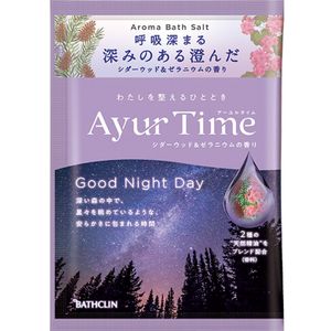 アーユルタイム グッドナイトデイ バスソルト シダーウッド&ゼラニウムの香り 分包 40g