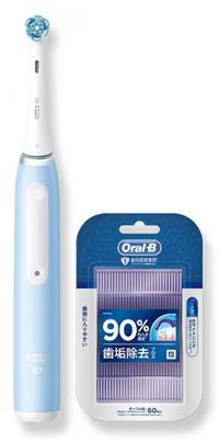 Oral-B iO3 Electric Toothbrush Floss Set, Ice Blue (Model: iOG31A60IB-FL)