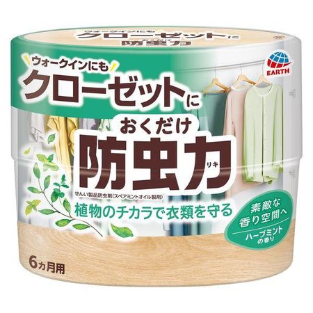 Earth Chemical 只需将其放在衣柜里即可使用驱蚊液 300 毫升，草本薄荷香型