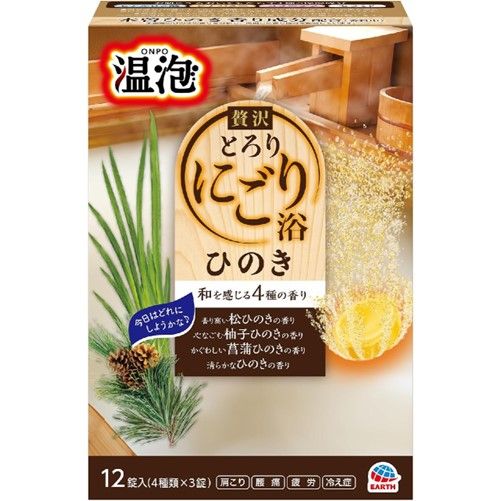 Warm Foam Luxurious Thick Cloudy Bath Hinoki 12 Tablets