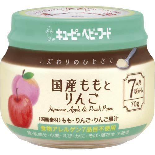 Kewpie Baby Food Premium Spoonful Japanese Peach & Apple 70g