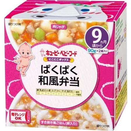 큐피 베이비푸드 니코니코 박스 파쿠파쿠 일본식 도시락 90g×2개